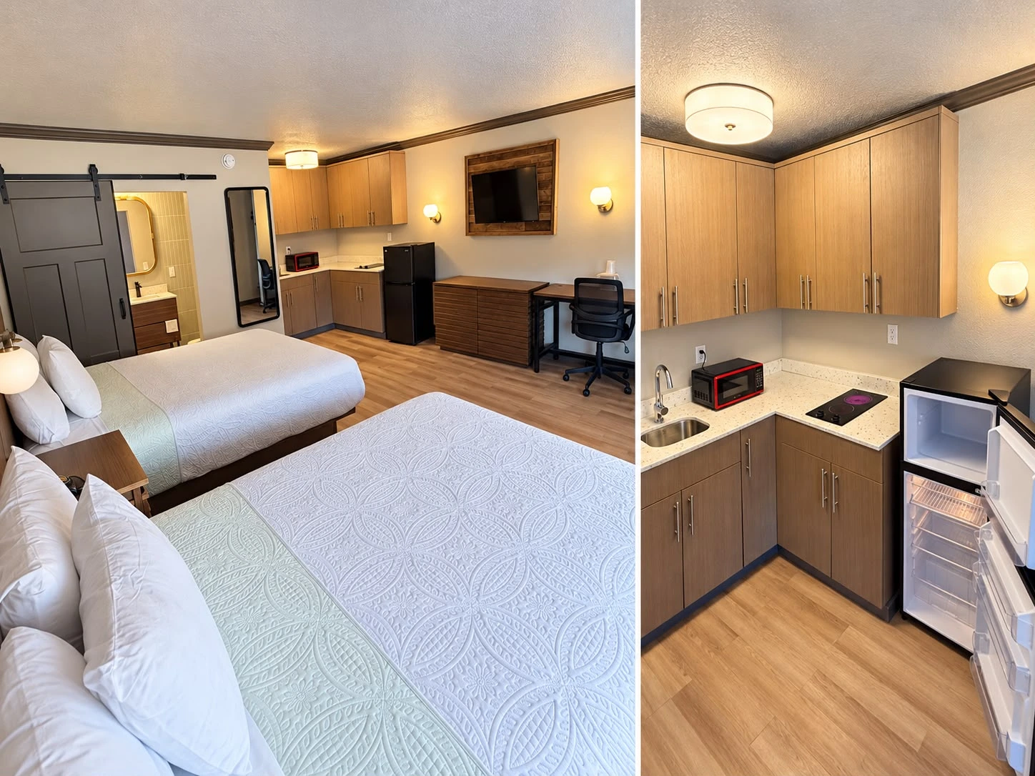 Renovated Deluxe Studio Kitchenette Room at Drake Inn Nashville